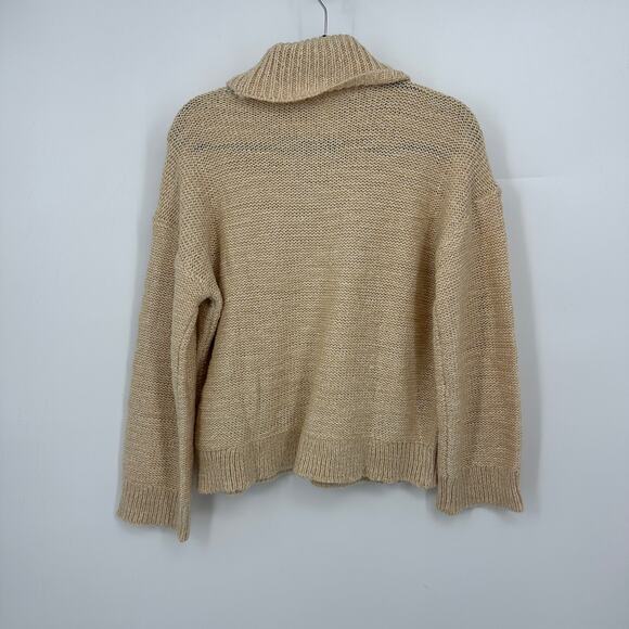 Haven well within turtleneck knit sweater size small 5% wool beige - Picture 2 of 7